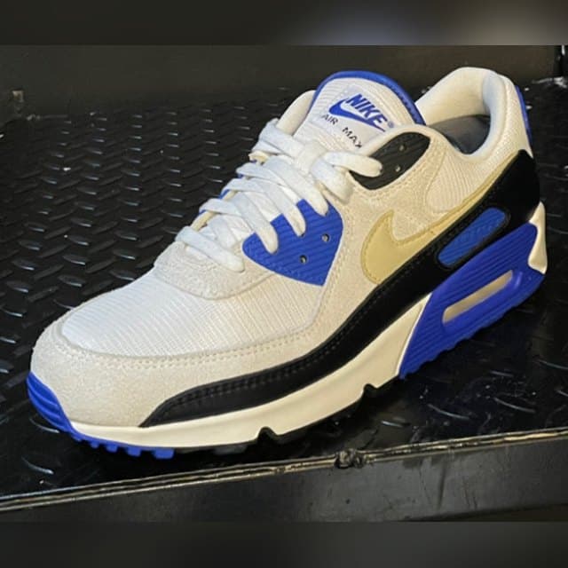 Nike Air Max 90 'White-Khaki/Racer Blue'